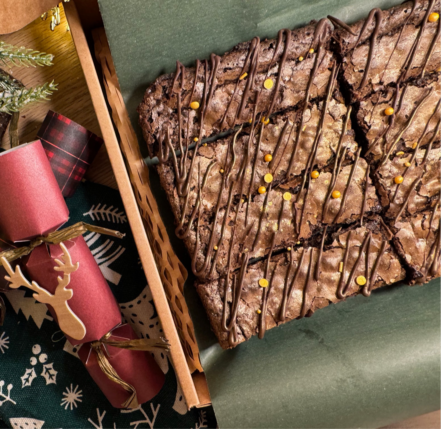 Christmas Gingerbread Brownies