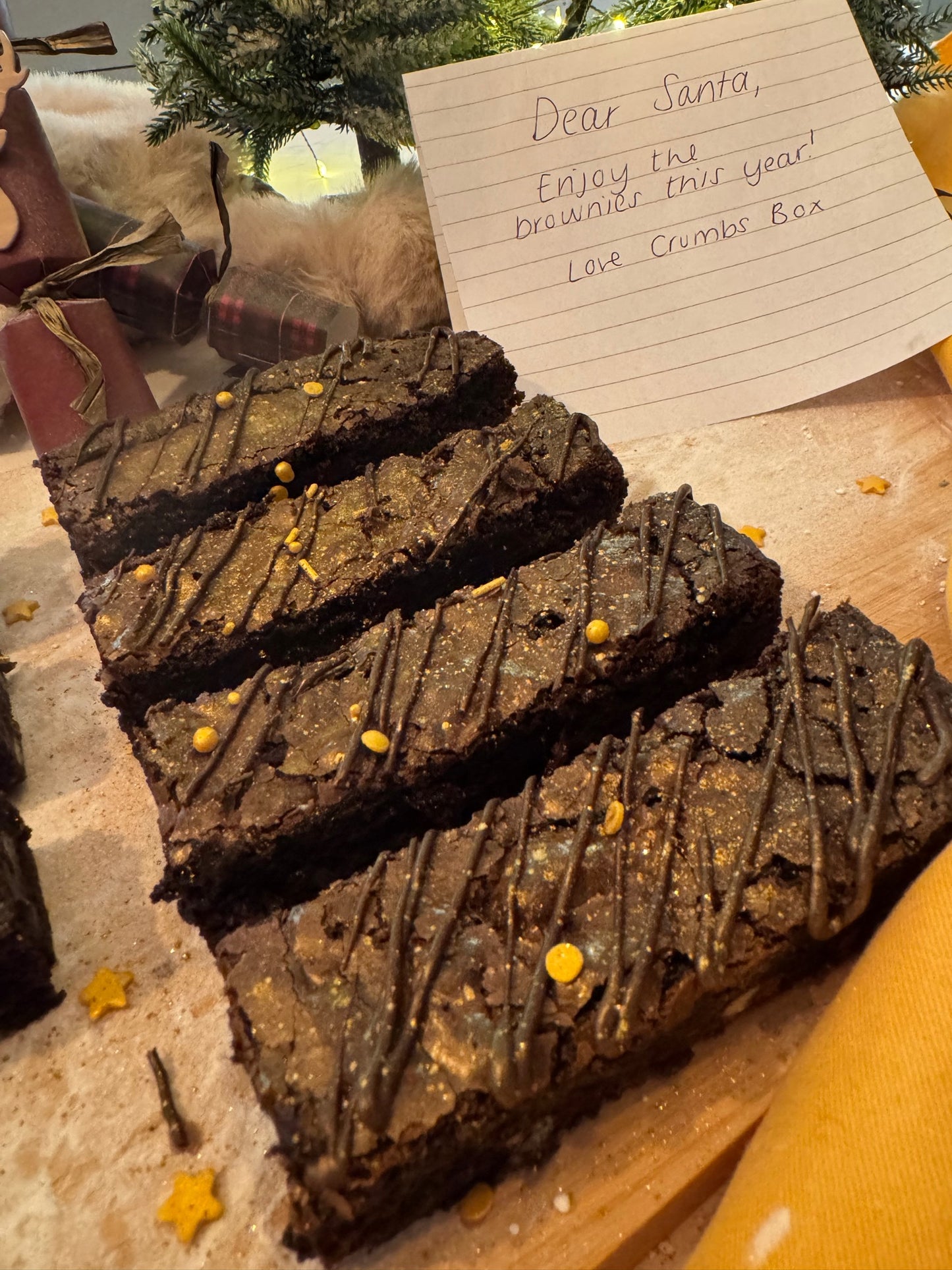 Christmas Gingerbread Brownies