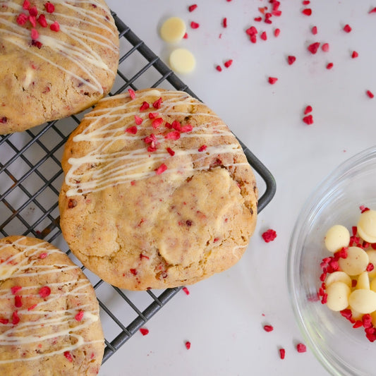 Raspberry and White Chocolate Cookies