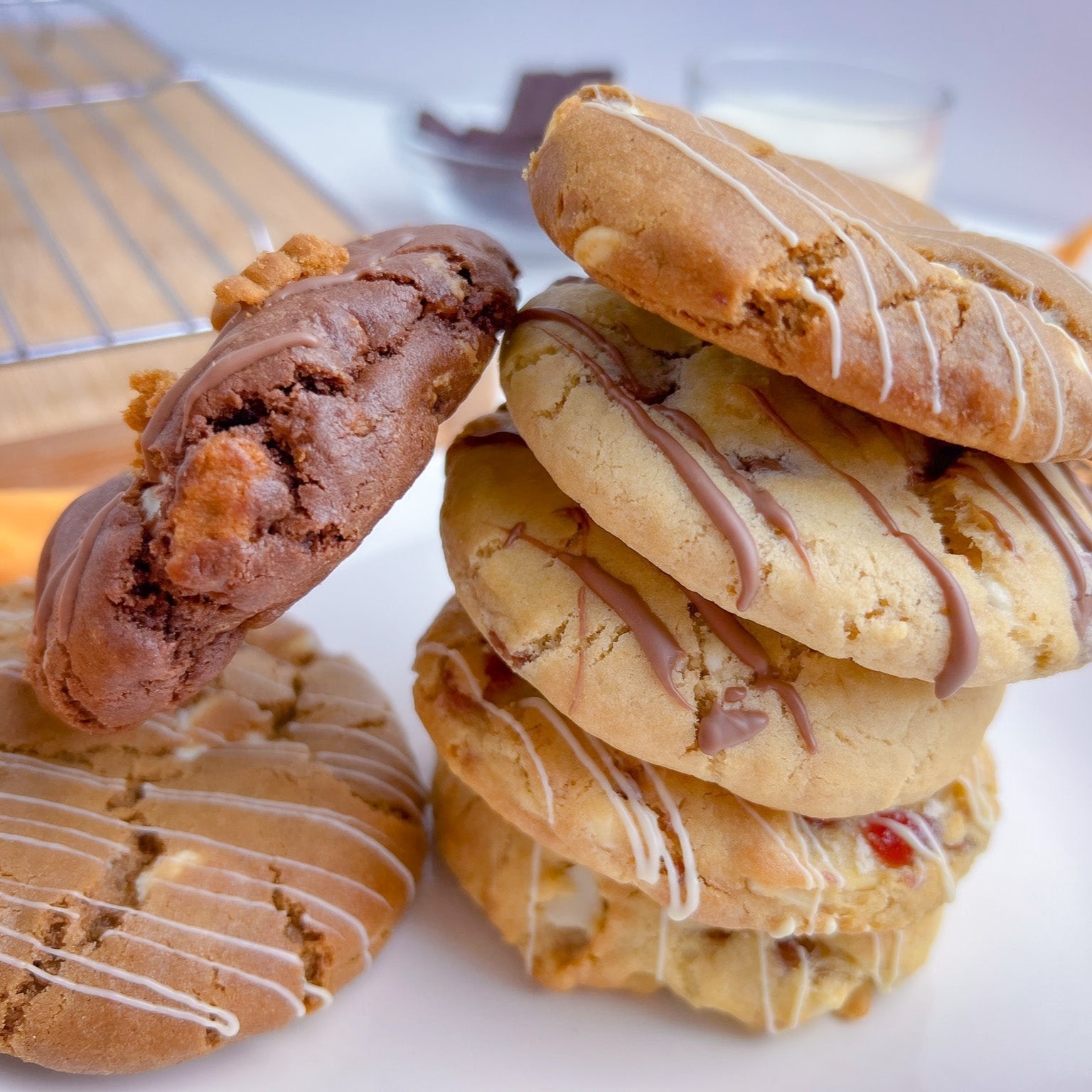 Chocolate-Orange-Cookie-Selection stack