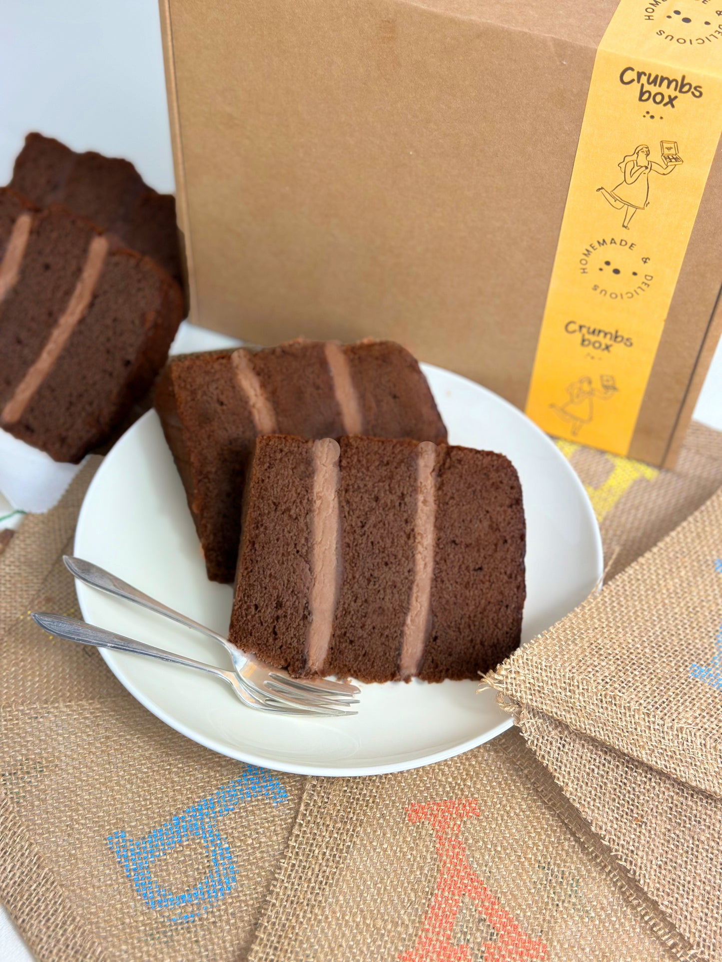 indulgent homemade chocolate gift with gluten free cake subscription box