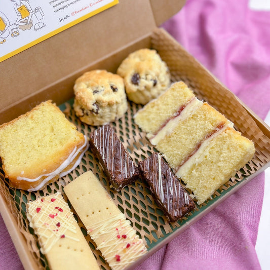 afternoon tea gift delivery cake, scones, award-winning brownies and shortbread